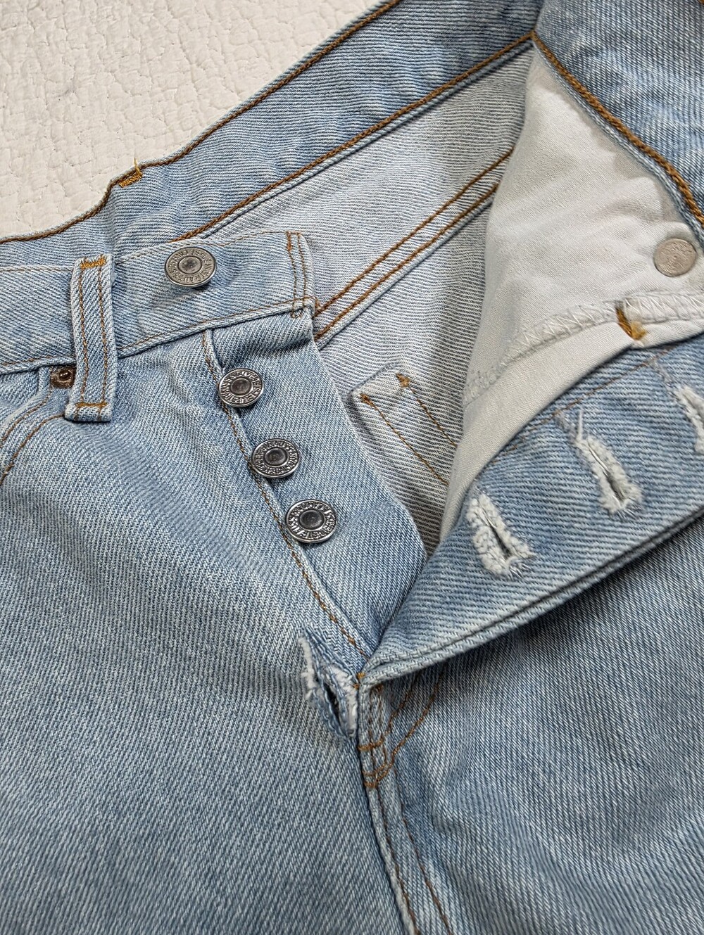 Levi's Wedgie Straight Distressed Jeans - Picture 12 of 13